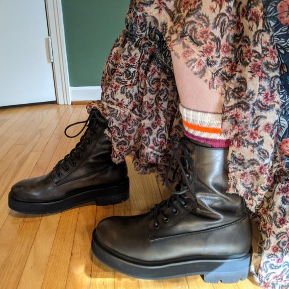 NWT Free People Collins Combat Boot / Black - Picture 4 of 7